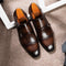 Sapato Masculino Premium de Couro com Fivela Dupla - Estilo Executivo