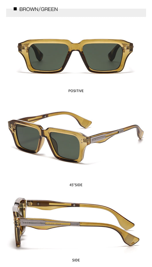 Gafas de Marco Cuadrado Beige Estilo Europeo - Reloj de Tendencia Chic - Image 37