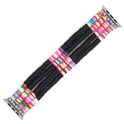 Correa de Reloj Artesanal en Cerámica Suave - Diseño Multicolor Negro - Image 13