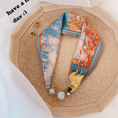 Pañuelo de Seda con Cierre Magnético - Protección y Elegancia para el Cuello - Image 16