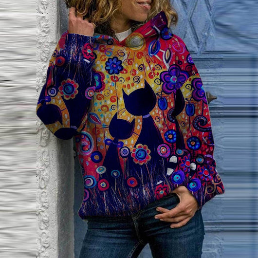 Suéter Estampado para Mujer con Diseño de Gatos - Image 11