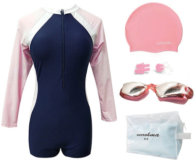 Traje de Baño Deportivo de Manga Larga para Mujer - Cobertura Total - Image 22