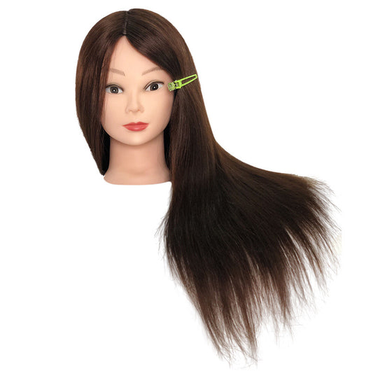 Cabeza Maniquí Profesional de Cabello Real - Rizos y Secado - Image 2