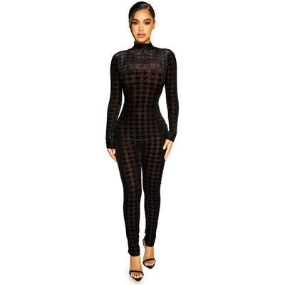 Jumpsuit Ajustado de Manga Larga en Colores Lisos para Mujer - Image 8