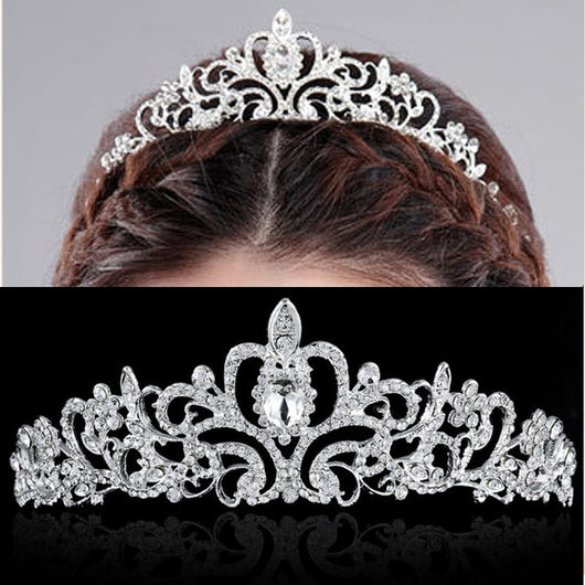 Corona Nupcial de Cristales - Adorno Elegante para Novia