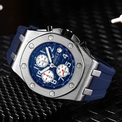 Reloj de Cuarzo Resistente al Agua con Banda de Silicona para Hombre - Image 2
