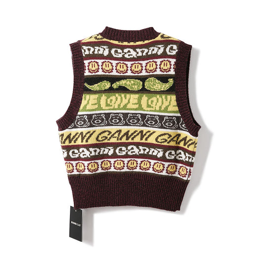Chaleco de Lana Jacquard Infantil para Mujer - Diseño Simple y Elegante - Image 8