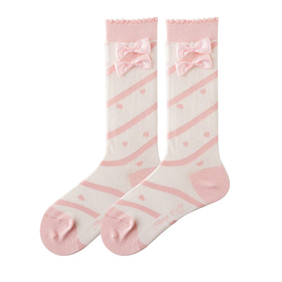 Calcetines de Algodón Flor de Cerezo - Diseño Primaveral Adorable para Niñas - Image 2