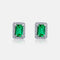 Aretes de Plata S925 con Esmeralda Retro para Cultivo Espiritual