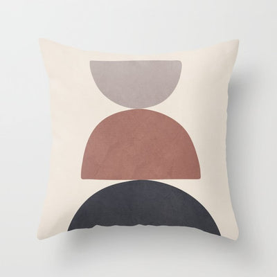 Funda de Almohada Abstracta Geométrica Piel de Melocotón - Image 2