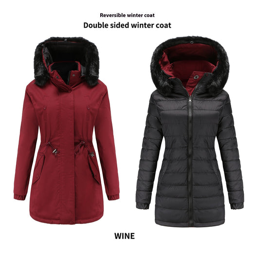 Parka Acolchada con Cuello de Piel Desmontable Reversible - Image 17
