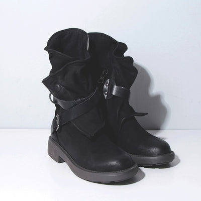 Zapato con Punta Redonda y Tacón Cuadrado con Hebilla - Image 7