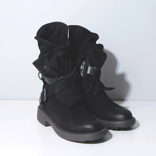 Zapato con Punta Redonda y Tacón Cuadrado con Hebilla - Image 7