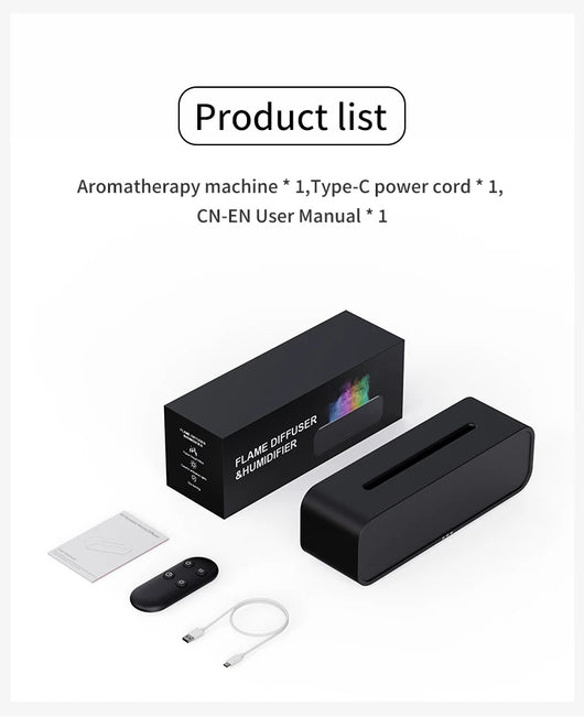 Difusor de Aroma con Efecto Llama Dinámico, Control Remoto y Luces Sincronizadas con Música - Image 23