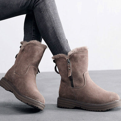 Botas de Nieve Tipo Tubo Medio en Terciopelo - Versátiles para Cualquier Estilo - Image 6