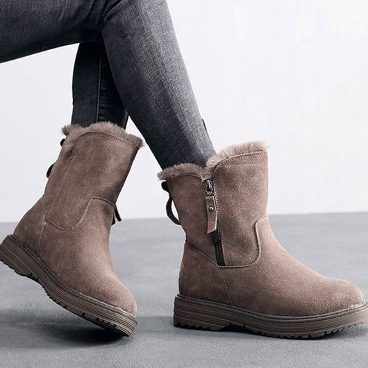 Botas de Nieve Tipo Tubo Medio en Terciopelo - Versátiles para Cualquier Estilo - Image 6