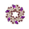 Crystal brooch, diamond-encrusted bauhinia brooch, brooch Morado
