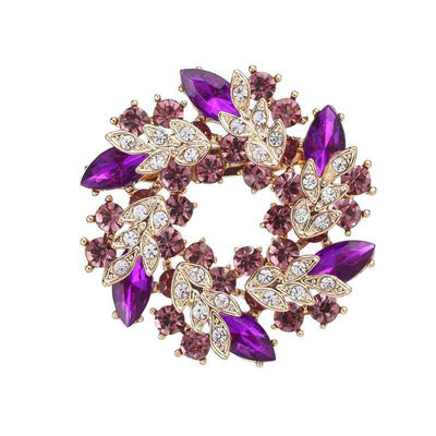 Broche Floral de Cristal con Incrustaciones de Diamantes - Image 24
