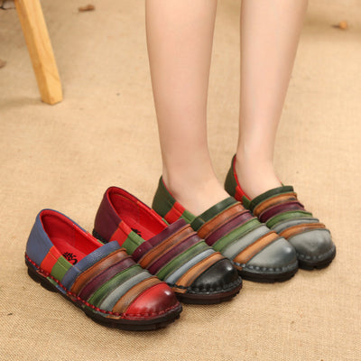 Zapatos de Cuero para Mujer con Suela Suave y Costura Artesanal