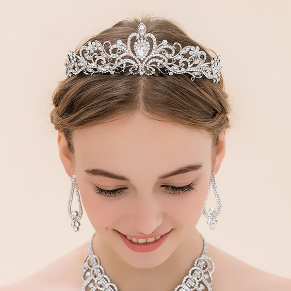 Corona Nupcial de Cristales - Adorno Elegante para Novia