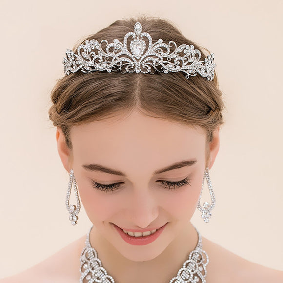 Corona Nupcial de Cristales - Adorno Elegante para Novia