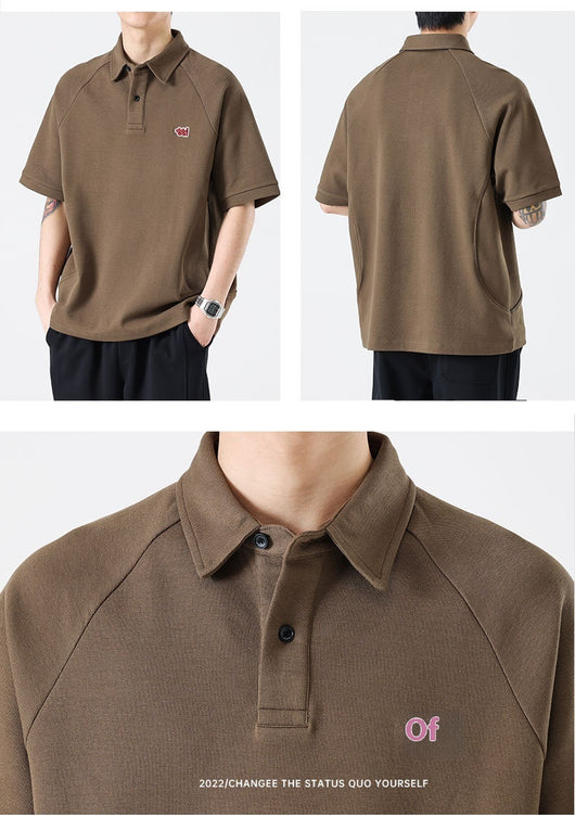 Camiseta Holgada Retro Americana Bordada para Hombre - Image 18