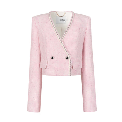 Conjunto de Moda Mujer: Short y Blazer Corto en Tul Púrpura - Image 7