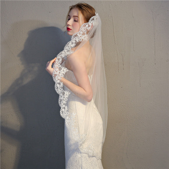 Tocado de Novia Encaje Hueso de Res Premium - Accesorios Nupciales Elegantes