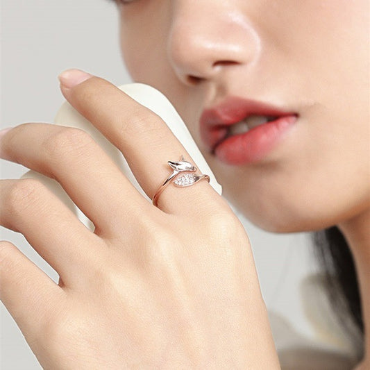 Anillo Zorro Oro Rosado Elegante - Image 2