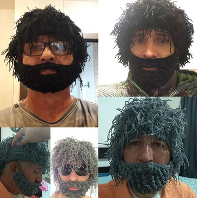 Gorro de Lana Tejido a Mano con Barba Postiza - Disfraz Cómico Unisex - Image 10