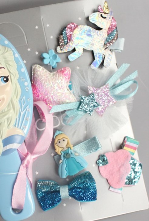 Set de Accesorios para Cabello Infantil - Horquillas, Moños y Peine Princesa - Image 27