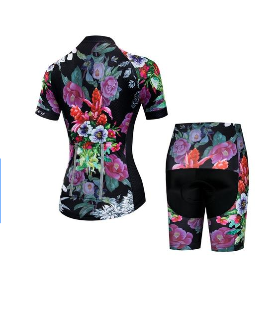 Kit Ciclismo Profesional DAHLIA - Conjunto Jersey y Pantalón Manga Larga