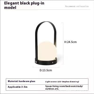 Lámpara de Mesa Portátil Nórdica Minimalista con Carga USB y Control Táctil - Image 10
