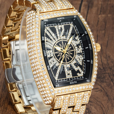 Reloj para Hombre de Diamantes Completos con Esfera Grande y Diseño Cuadrado - Image 21