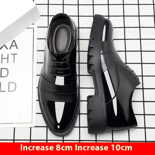 Zapatos Formales con Alzas Internas 10cm - Cuero Brillante Premium para Hombre - Image 4