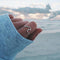 Anillo de Pareja Ondulado Brillante - Diseño Geométrico Minimalista