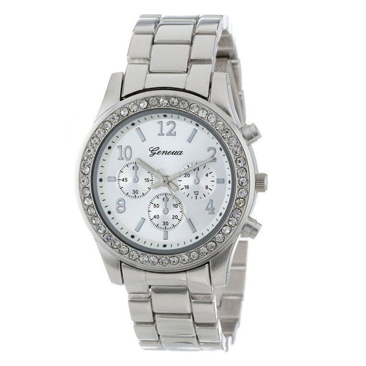 Reloj Pulsera de Diamantes con Correa de Acero Inoxidable - Image 2