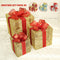 Juego de 3 Cajas de Regalo Hierro Forjado Navideño
