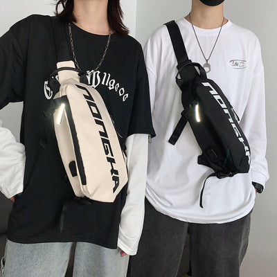 Bolsa de Pecho de Lona para Estudiantes - Mochila Escolar Versátil