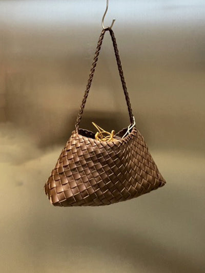 Bolso Tejido de Cuero Auténtico para Mujer - Bandolera Minimalista - Image 44