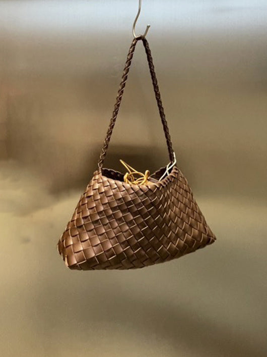 Bolso Tejido de Cuero Auténtico para Mujer - Bandolera Minimalista - Image 44