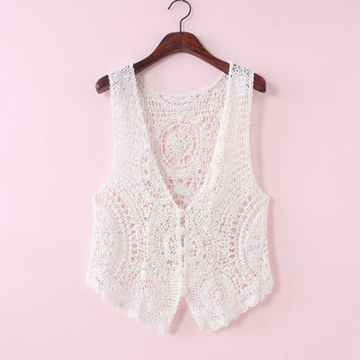 Chaleco de Encaje Calado para Mujer - Diseño Fresco y Elegante - Image 14