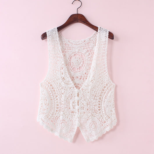 Chaleco de Encaje Calado para Mujer - Diseño Fresco y Elegante - Image 14
