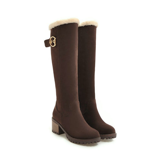Botas Largas de Invierno con Tacón Medio y Hebilla Decorativa - Image 10