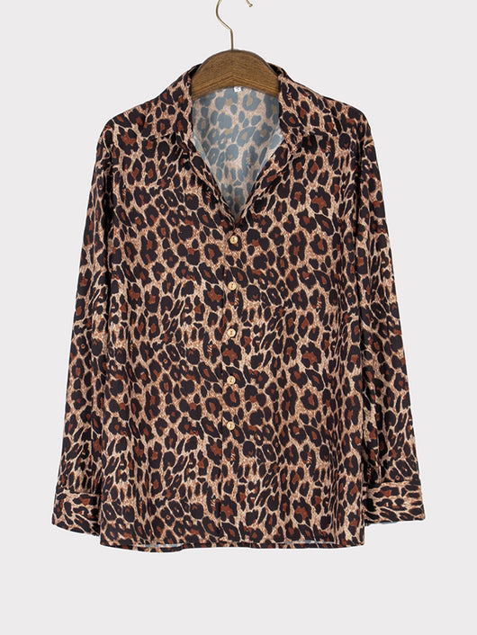 Camisa Estampado Leopardo Manga Larga para Hombre - Image 12