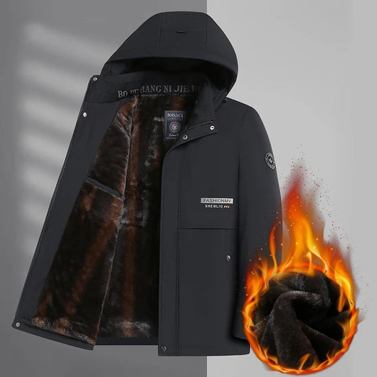 Abrigo Acolchado de Algodón para Papá - Chaqueta Cálida Otoño Invierno - Image 16