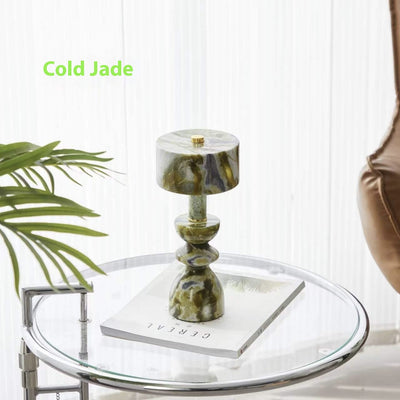 Lámpara de Escritorio Mármol Jade - Decoración Elegante - Image 3