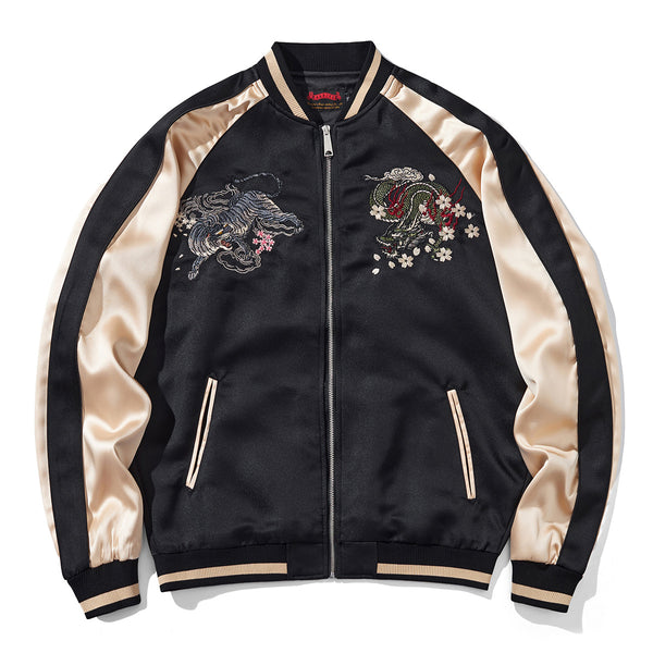 Chaqueta Suelta Estilo Chino con Bordados en Poliéster para Hombre