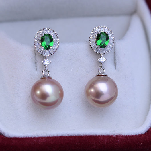 Aretes de Perlas de Agua Dulce Blancas Perfectas 10-11mm - Image 4