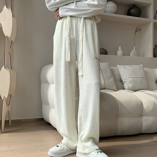 Pantalones Anchos Plisados Holgados